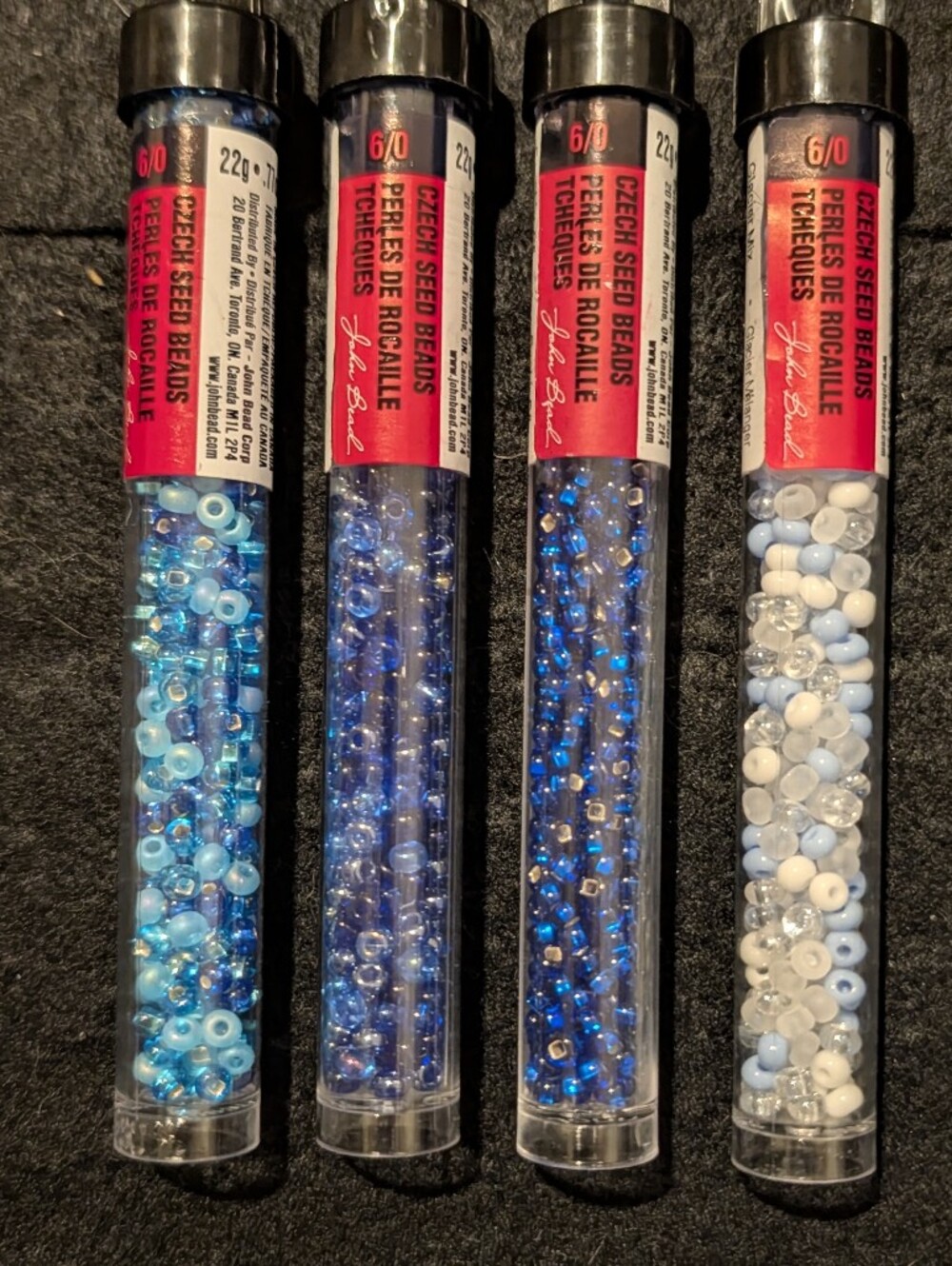 John Bead sz 6/0 Czech Glass Seed Beads 57 Tubes of Matte, Luster, Mix, SL, AB - Picture 3 of 13